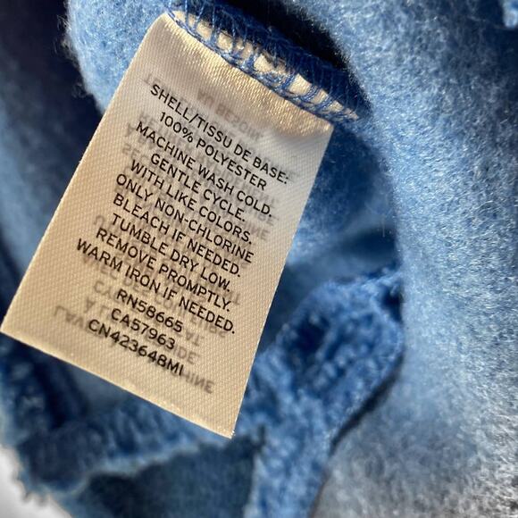 Caslon Sweater Womens Medium Blue 1/4 Zip Fleece Knit Pullover Top - Picture 5 of 7